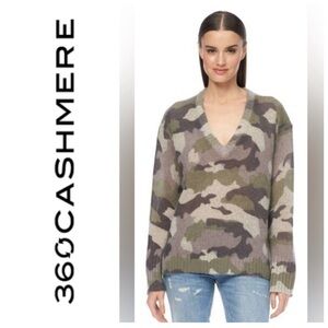 360 Cashmere Emerie camo sweater